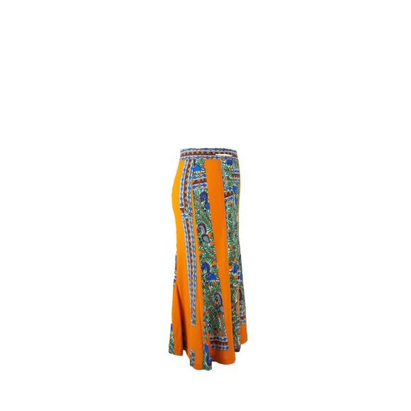 Tory Burch Orange Printed Knee-Length Skirt - Picture 2 of 3